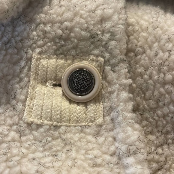 Vintage Tutor Court Reversible Fair Isle Sherpa Like Coat Women's Size Large - Picture 4 of 9